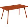 Fermob - Tavolo rettangolare Luxembourg - Arancione - Alluminio laccato - Designer Frédéric Sofia