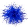 Blausky 2 spille a forma di piuma da donna, 8-10 cm, con piume di struzzo naturale, con clip e penna, fermaglio per capelli, per cappello, vestito, blu reale