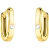 SOFIA MILANI - Orecchini da Donna in Argento 925 - Placcati in Oro e con Pietra Zircone - Creoli - E2325