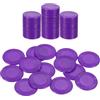 QUARKZMAN 64 Pezzi Di Chip Di Plastica Per Poker, 0.9 Pollici Mini Chip Per Bingo Segnapunti Contatori Dischi Segnalini Gettoni Opachi Per Giochi Conteggio Matematico, Viola, Motivo