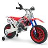 INJUSA Moto Elettrica Bambini 3 4 5 6 Anni Cross CR 6V Bianca con Acceleratore + Freno Elettrico + Ruote con Fascia in Gomma - Moto Cross Elettrica per Bambini Primi Passi Esterno | INJUSA