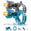 Generic Pistola ad Acqua Elettrica, Pistola Acqua Bambini con Fiamma LED, Portata di 8-10 Metri, Giocattolo Acquatico per Bambini 3+ Anni, Fucile ad Acqua per Piscina, Spiaggia, Giardino(2 Pezzi)