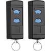 QWORK® - Confezione da 2 telecomandi per porte da garage 868.3 MHz, 2 canali, compatibili con HSE2-868, HSM4-868, HS4-868, tasto blu,batteria non inclusa