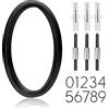 OLADOT Numeri civici galleggianti in acciaio inox, 12,7 cm, stile moderno | Targa decorativa per esterni, numero decorativo per cassetta postale per esterni, con kit di chiodi, rivestito nero