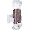 Relaxdays Dispenser per Cereali, Distributore da Parete, 1,7 Litri, per Corn Flakes e Dolcetti, 31 x 16 x 14 cm, Bianco