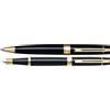 Sheaffer 300 - Penna a sfera e penna stilografica set: nero lucido con dettagli in oro: confezione regalo.