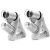 QiCheng&LYS QiCheng & LYS Mini 60X Lente d'ingrandimento per microscopio a LED con tasca regolabile e lente d'ingrandimento con rilevamento valuta (60x - A 2PCS)