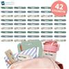 Stellasticker - Mini Etichette adesive personalizzate con nome per penne, matite, spazzolino ecc. Resistenti in microonde e lavastoviglie. Dim: 3.8 x 0.6 cm. (Foglie, 42)
