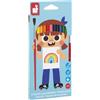 Janod Set di 12 matite acquerellabili + 1 Pennello Incluso-Mina Morbida e Resistente-Disegna e dipingi allo Stesso Tempo-Hobby creativi-dai 3 anni-J07415, Multicolore, J07415