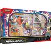 Pokémon collezione con statuina Mega Lucarioex del una carta promozionale olo...