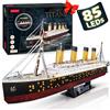 CubicFun Puzzle 3D LED Titanic Regali di San Valentino Grande Nave Modello K...