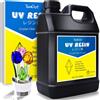 YumCraft Resina UV 2000 g Resina Epossidica UV Trasparente Basso Odore per Creazione ...