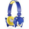 Sakar Sonic The Hedgehog - Cuffie over-ear per bambini, fascia regolabile, suono stereo, cavo anti-groviglio, controllo del volume e jack da 3,5 mm, perfette per scuola, casa e viaggi