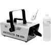 Showlite SM-600 Macchina della Neve incl. Telecomando Wireless + Set 1 L Liquido Neve (Portata Neve: 30 m³/min, Capacità Serbatoio: 1 L, incl. Staffa di Sospensione)