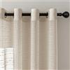 MYSKY HOME Tende con occhielli, tende corte a strisce, semitrasparenti, per soggiorno moderno, set da 2 pezzi, 235 x 140 cm (altezza x larghezza), beige