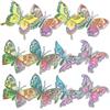FOMIYES Adesivi per Zanzariere Farfalle Colorate 12 Pezzi in Materiale Resistente e Rimovibile per Finestre e Porte Camera da Letto Decorazione Anti-Collisione