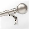 DEFYNEE Bastone per tende 80-183 cm, Estensibile, Ø 25 mm, in metallo, con staffe incluse, supporta montaggio a parete e soffitto, per soggiorno, camera da letto e cameretta, nickel spazzolato