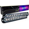 SKYWORLD Luci stroboscopiche a LED, 2pz Ultra sottile 12 LED 12V 24V Lampeggiante Luci stroboscopiche di emergenza Strobo Barra Luminosa per Moto Auto Camion Truck Trailer, Rosso + Blu