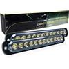 SKYWORLD Luci stroboscopiche a LED, 2pz Ultra sottile Bianco 12 LED 12V 24V Lampeggiante Luci stroboscopiche di emergenza Strobo Barra Luminosa per Moto Auto Camion Truck Trailer