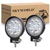 SKYWORLD 4 pollici 27W Spot rotondo LED lavoro Light Bar guida fari fendinebbia per fuoristrada 4WD Truck Tractor Boat Trailer 4x4 SUV ATV (2 pezzi)
