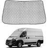 Mujokne Parasole per parabrezza interno per Fiat Ducato X250/X290, camper, Peugeot Boxer, Citroen Jumper (2006-2026), tappetino termico pieghevole con anello in acciaio, oscurante a 6 strati e protezione dal