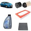 OP Kit tagliando 4 filtri + 5L olio 5W-30 Q8 Prestige compatibile con Nissan micra v 1.5 DCI Gasolio 2016+