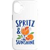 Amalfi Coast Italian Style Summer Design Custodia per iPhone 16 Plus Spritz E Sunshine Italia Arance Rosse