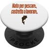 Passione Pescatori Italiana Divertente maglietta per Pescatori Amanti della Pesca PopSockets PopGrip Adesivo