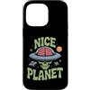 UFO Believer Custodia per iPhone 14 Pro Max Nice Planet - Teschio UFO alieno retrò