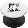 Fraxoweb Relax I Goat This Funny Farm Animal Amante PopSockets PopGrip Adesivo