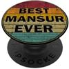 First Names Apparel vintage Style Nome personalizzato Mansur I love Mansur Retro stile vintage PopSockets PopGrip Adesivo