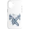 Funny Outdoors Clothing for Men Women Ki Custodia per iPhone 16 Pesca Bigfoot e Alien all'aperto nella natura selvaggia