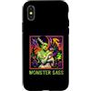 Halloween Vintage Retro Pop Art Funny Pi Custodia per iPhone X/XS Mostro Sass Buio Umorismo Pulp Horror Goth Glam Donne Adulti