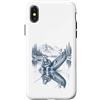 Funny Outdoors Clothing for Men Women Ki Custodia per iPhone X/XS Pesca Bigfoot e Alien all'aperto nella natura selvaggia