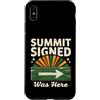 Mountain Hiking Summit Signed Trail Trek Custodia per iPhone XS Max Il vertice firmato era qui escursionismo
