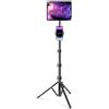 elitehood Supporto treppiede per iPad, altezza regolabile da 65 pollici e supporto da pavimento per iPad con rotazione a 360 gradi per tablet iPad Pro 12.9 11, iPad Air e tutti i tablet da 9,5-14,5