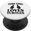Wholesome Turtle Lover Merch with Retro Questa ragazza ama le tartarughe due pollici PopSockets PopGrip Adesivo