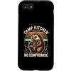 Hedgehog Camp Cooking Outdoor Kitchen Lo Custodia per iPhone SE (2020) / 7/8 Cucinaio da campeggio Hedgehog, chef da campeggio senza compromessi