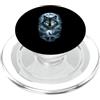 Wolf Howling Moon Night Thunder-Lightnin Lupo Ululando Luna Notte Thunder-Lightning Forest Predator PopSockets PopGrip per MagSafe