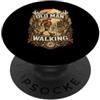 Active Aging Humor Uomo vecchio che cammina divertente camminata appassionato di umorismo esercizio PopSockets PopGrip Adesivo