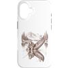 Funny Outdoors Clothing for Men Women Ki Custodia per iPhone 16 Pesca Bigfoot e alieno divertente all'aperto deserto