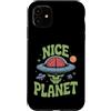 UFO Believer Custodia per iPhone 11 Nice Planet - Teschio UFO alieno retrò