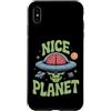 UFO Believer Custodia per iPhone XS Max Nice Planet - Teschio UFO alieno retrò