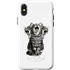 Gatto TShirt Grunge Gotico Vintage Alt Y Custodia per iPhone X/XS Cat TShirt Spaventoso Gatto Gattino Spaventoso Halloween