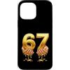 Gamer Milestone Triumph Sarcastic Humoro Custodia per iPhone 13 Pro Max Funny 67 Melting Gold Celebration Detto