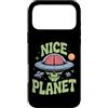 UFO Believer Custodia per iPhone 17 Pro Max Nice Planet - Teschio UFO alieno retrò