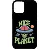 UFO Believer Custodia per iPhone 12 mini Nice Planet - Teschio UFO alieno retrò