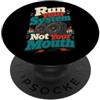 Car Audio Humor Co Esegui il tuo sistema non la tua bocca Umorismo subwoofer PopSockets PopGrip Adesivo