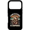 Hedgehog Camp Cooking Outdoor Kitchen Lo Custodia per iPhone 17 Pro Cucinaio da campeggio Hedgehog, chef da campeggio senza compromessi