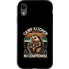 Hedgehog Camp Cooking Outdoor Kitchen Lo Custodia per iPhone XR Cucinaio da campeggio Hedgehog, chef da campeggio senza compromessi